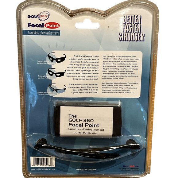 COPY - GOLF 360° FOCAL POINT Training Glasses New in Package Bonus Sunglasses - Picture 5 of 8
